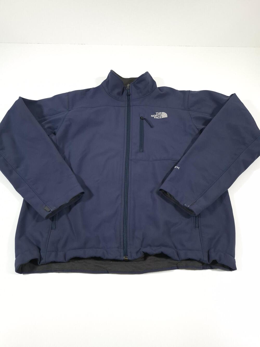 The North Face Apex Jacket Mens M Blue Softshell Full Zip Lined Outdoor Hiking